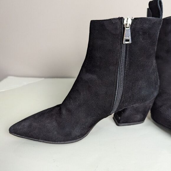 Ma & Lo Suede Chelsea Booties Women’s Pointed Toe Italian Made Sz 36 - Picture 6 of 12